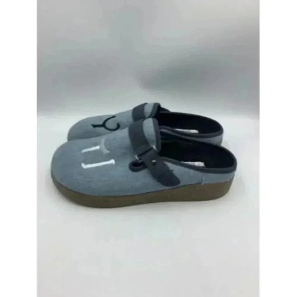 Earth Shoes Womens Sz 7.5M Dream Renmen Turquoise Wool Felt Slip-On Mule Clogs - Picture 2 of 8